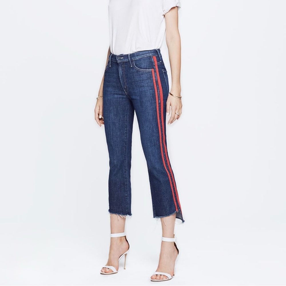 Mother The Insider Crop Step Fray Jeans